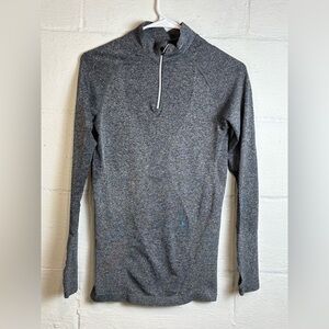 Zyia Active Woman’s Grey Long Sleeve Form Fitting Athletic Running Shirt Small